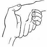 Hands Coloring Pages Holding Clapping Template Loud Cupped Empty Each Other Tocolor sketch template