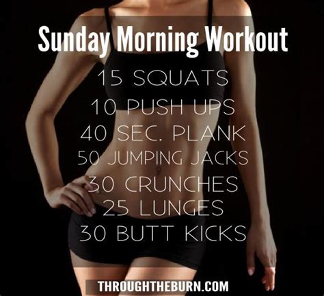 Sunday Morning Workout