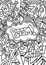 Coloring Pages Boom Pop Zap Wow Printable Superhero Kids Culture Pow Comic Geeksvgs Adults Supercoloring Book Doodle Drawing Report  sketch template