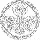 Coloring Celtic Knot Pages Shamrock Ireland Cross Printable Color Adult Adults Mandala Intricate Christmas Map Designs Book Print Drawing Clipart sketch template