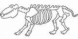 Skeleton Dog Drawing Coloring Getdrawings sketch template