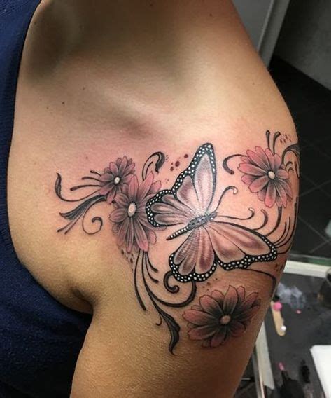 Flowers Tattoo Wrist Butterfly 41 Super Ideas Shoulder Tattoos For