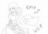 Rwby Coloring Pages Character Ruby Sketch Template Lineart sketch template