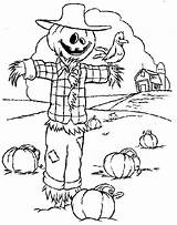 Coloring Scarecrow Pages Kids Printable Fall Halloween Color Scary Print Colour Drawings Getcolorings Adult Crafts Activities sketch template