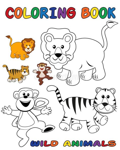 wild animals coloring book wild animals coloring book outlined