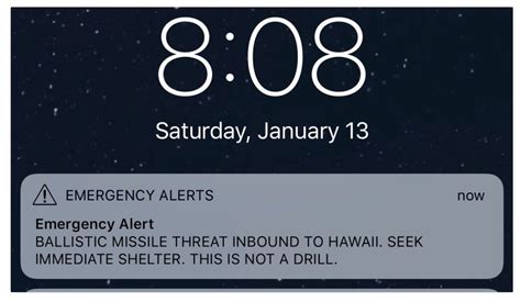 emergency alert about ballistic missile headed for hawaii was mistake