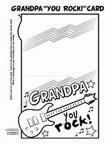 Fathers Grandpa Coloring Card Happy Pages Father Credit Printable Cards Color Printables Getcolorings Getdrawings sketch template