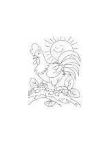 Coloring Cock Pages Going Happy Wake Alarming Time sketch template