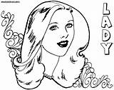Lady Coloring Pages Lady1 sketch template