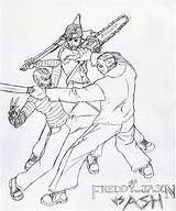 Jason Vs Freddy Coloring Pages Getdrawings sketch template