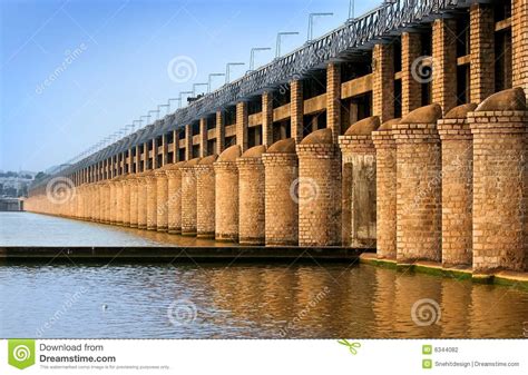 prakasam barrage  india stock photo image  architecture