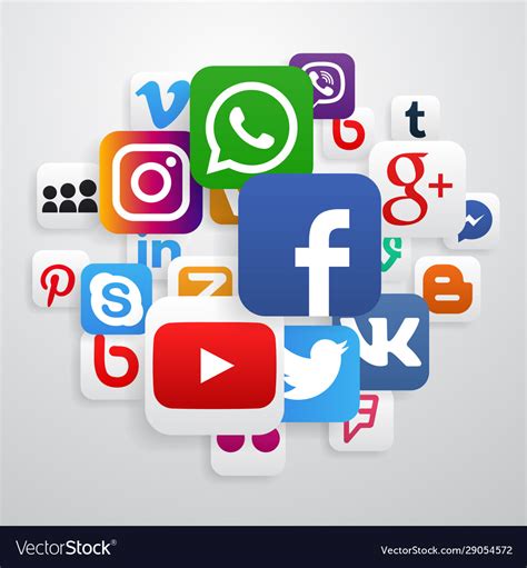 globe  social media icons royalty  vector image