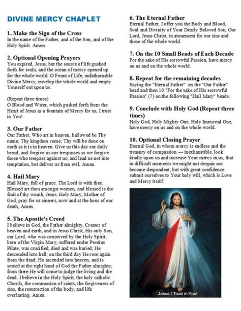 pray divine mercy chaplet todays miracles  christ