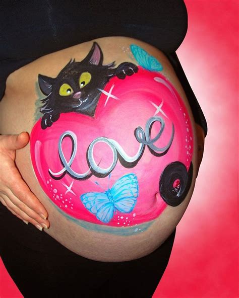 24 Beautiful Pregnant Belly Paintings Girly Design Blog Belly Art