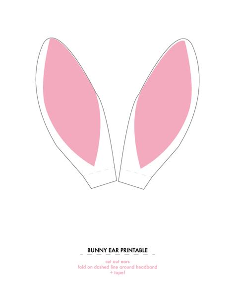 bunny ear pattern printable  bunny ears headband pattern