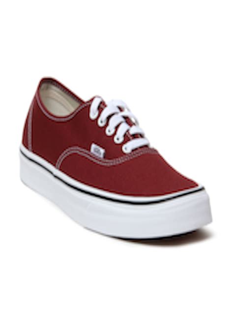 buy vans unisex maroon authentic sneakers casual shoes  unisex