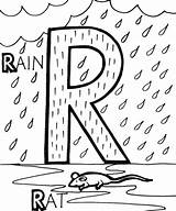 Phonics Coloring Pages Rain Letter Sheets Color Printable Getcolorings Print Popular Coloringhome sketch template