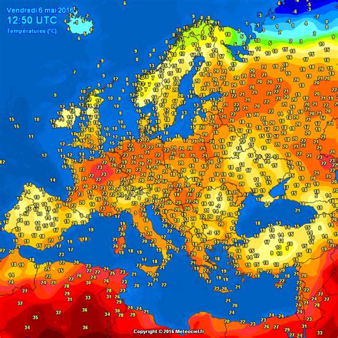 weerbericht europa kaart kaart