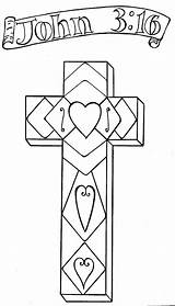 Coloring Pages Crosses Three Printable Color Sheets Getcolorings Print Sunday School sketch template