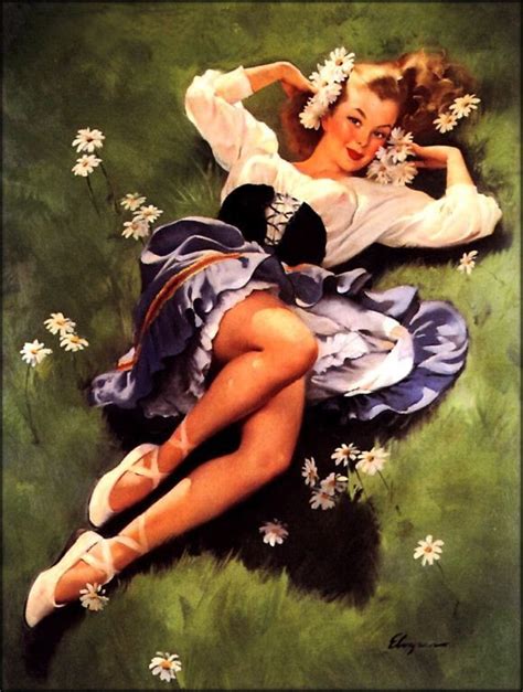 Elvgren Spring Fever Romantic Pin Up Peasant Dress 1940s Art Etsy