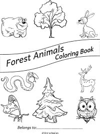 forest animals coloring pages woodlands list