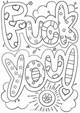Coloring Pages Fuck Printable Adult Word Adults Colouring Sheets Swear Book Books Printables Board Quote Cool Around Find Arts Crafts sketch template