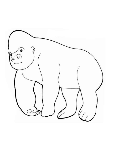 gorilla coloring pages   print gorilla coloring pages