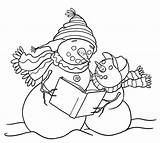 Family Snowman Coloring Pages Cute Getcolorings Getdrawings sketch template