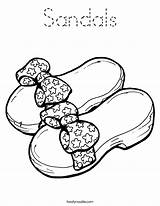 Sandals Coloring Built California Usa sketch template