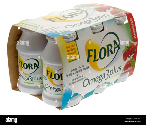 flora omega  gesunde joghurt drink stockfotografie alamy