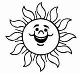 Sun Happy Coloring Coloringcrew sketch template