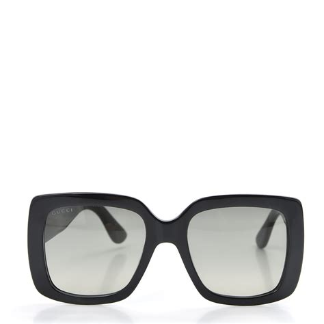 gucci acetate square frame sunglasses gg0141s black 579866