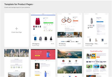 create  product page  center