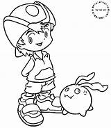 Digimon Mewarnai Halaman Belajar sketch template