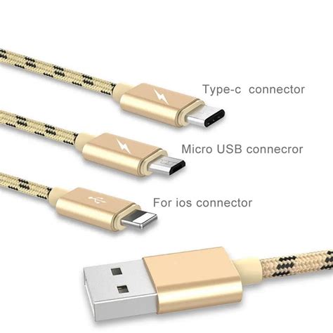 braided micro usb type  fast charging cable charger