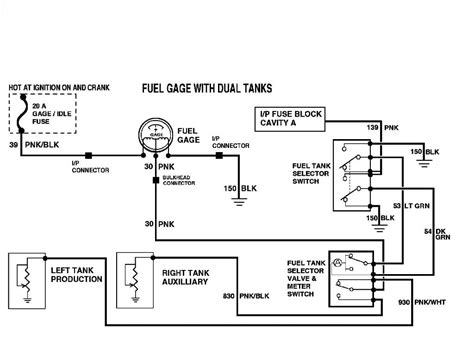 fuel gauge wiring diagram    chevy truck