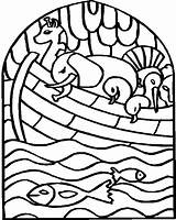 Noah Ark Coloring Colouring Rainbow Pages Clipart sketch template