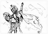 Wars Star Coloring Fett Boba Pages Drawing Movie Adults Coloriage Helmet Bounty Hunter Bane Posters Par Printable Cad Saga Color sketch template