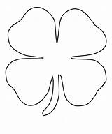 Clover Coloring Leaf Clipart Four Printable Clovers Pages Cliparts Template Clip Patrick Spring Clipartbest Library Hojas Cuatro Colorear Flore Para sketch template