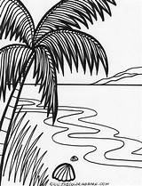 Sunset Coloring Pages Beach Island Drawing Printable Kids Colouring Color Tropical Sunsets Sheets Print Drawings Colorings Ocean Outline Getcolorings Getdrawings sketch template