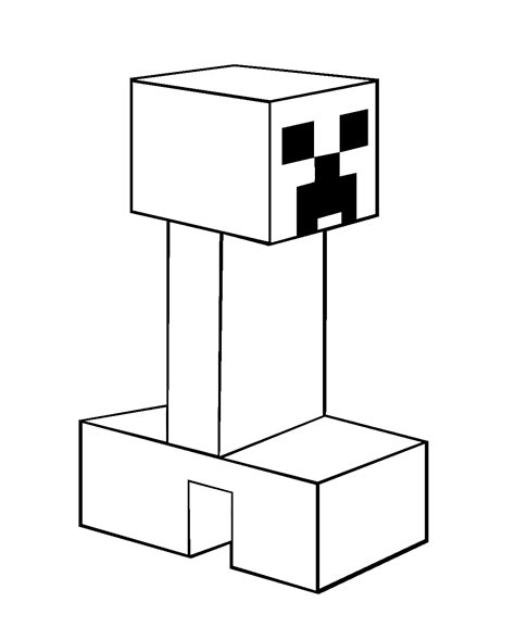 minecraft creeper coloring pages coloringkidsorg