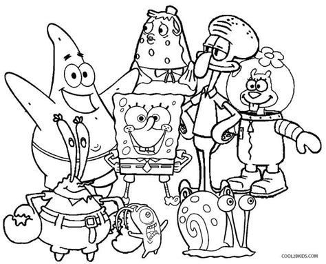 coloring pages spongebob  friends pictures spongebob coloring