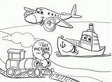 Coloring Transportation Air Pages Kids Cartoon Popular sketch template