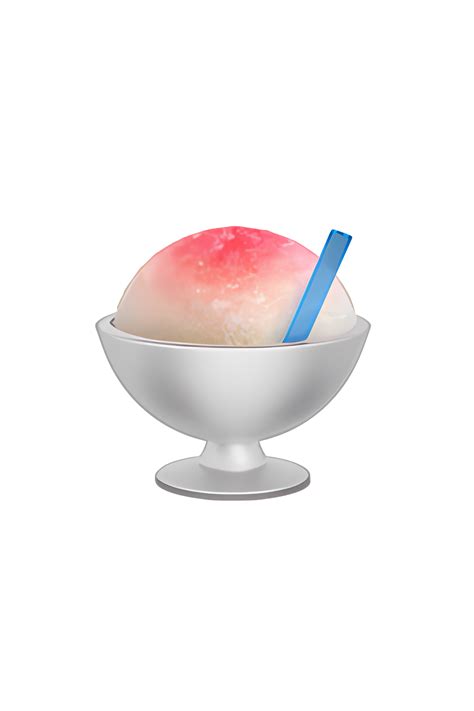 The Emoji 🍧 Depicts A Cup Or Bowl Filled With Shaved Ice Topped With