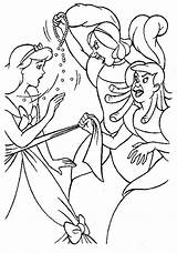 Coloring Pages Disney Cinderella Sisters Step Disneypicture Colouring sketch template