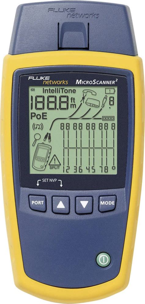 fluke networks ms  microscanner cable verifier cable test device conradcom