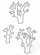 Coral Template Printable Coloring sketch template