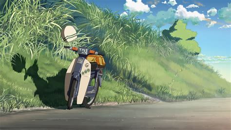 makoto shinkai  centimeters   anime motorbikes