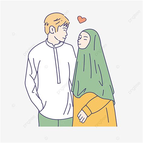 romantic muslim couple hd transparent romantic cartoon muslim couple