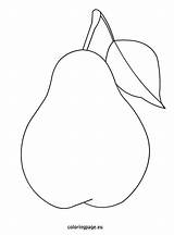 Pear Coloring Fruit Templates Reddit Email Twitter Coloringpage Eu Outlines sketch template